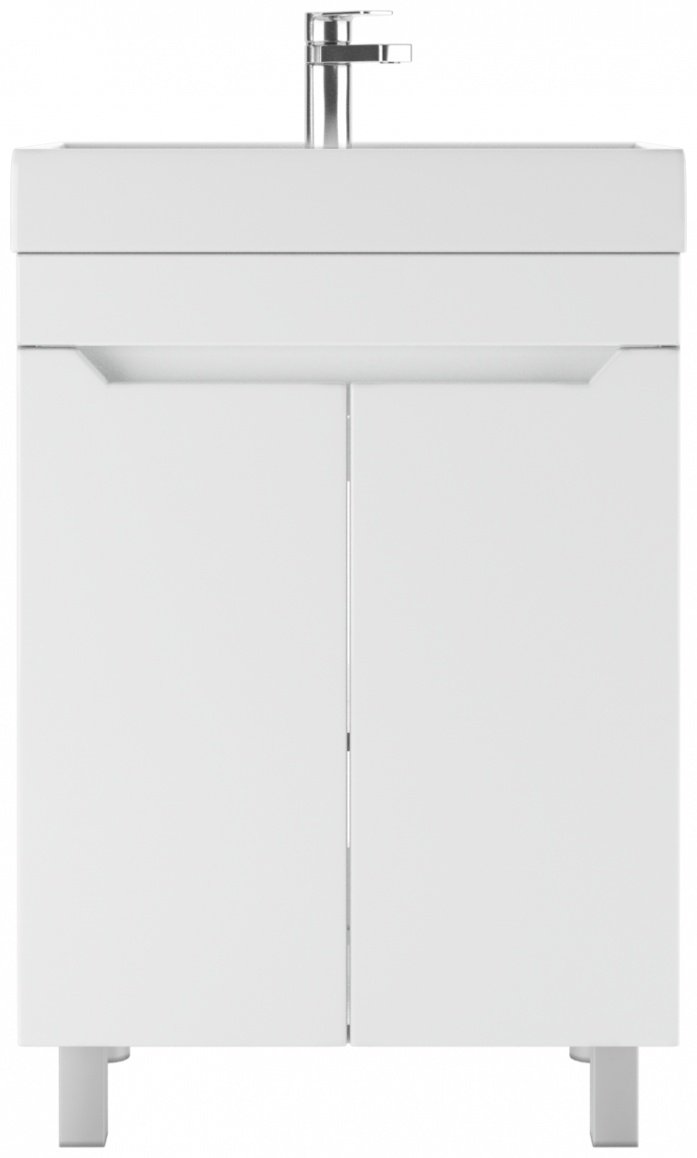 Тумба с раковиной KABINKA.KZ Адай, 57.5x79x43.5 см, белый
