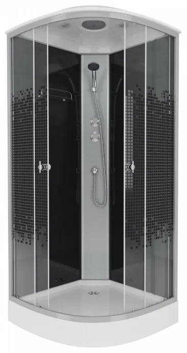 Кабина душевая комплект Niagara NG-4503-14 80х80х215см серо-черный