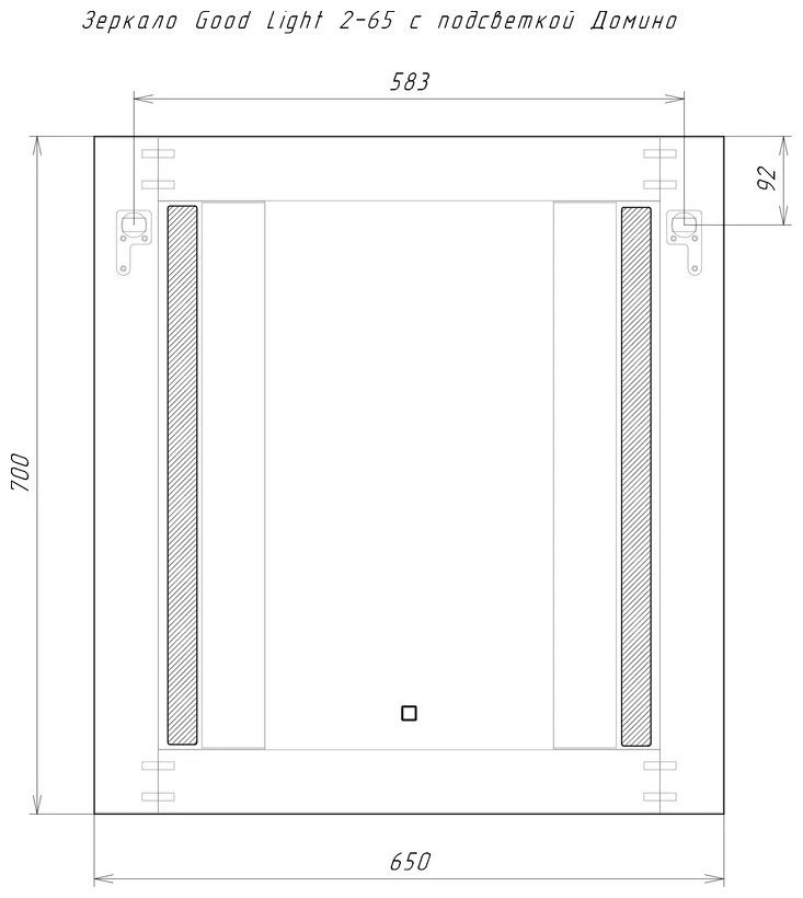 Зеркало настенное Домино 65x70 см купить,29800