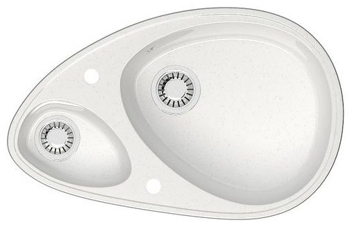 Кухонная мойка KABINKA.KZ Эмма Z13Q1 49.1х78х21 см, искусственный камень, тон белый