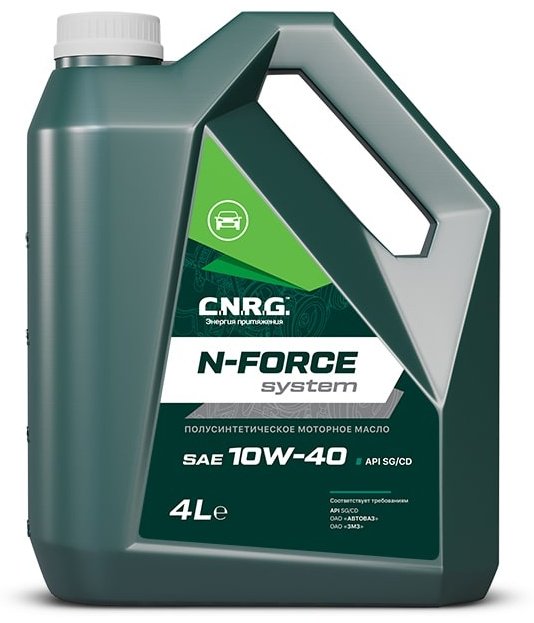 Моторное масло Полусинтетическое C.N.R.G. N-Force System 10W-40 4 л