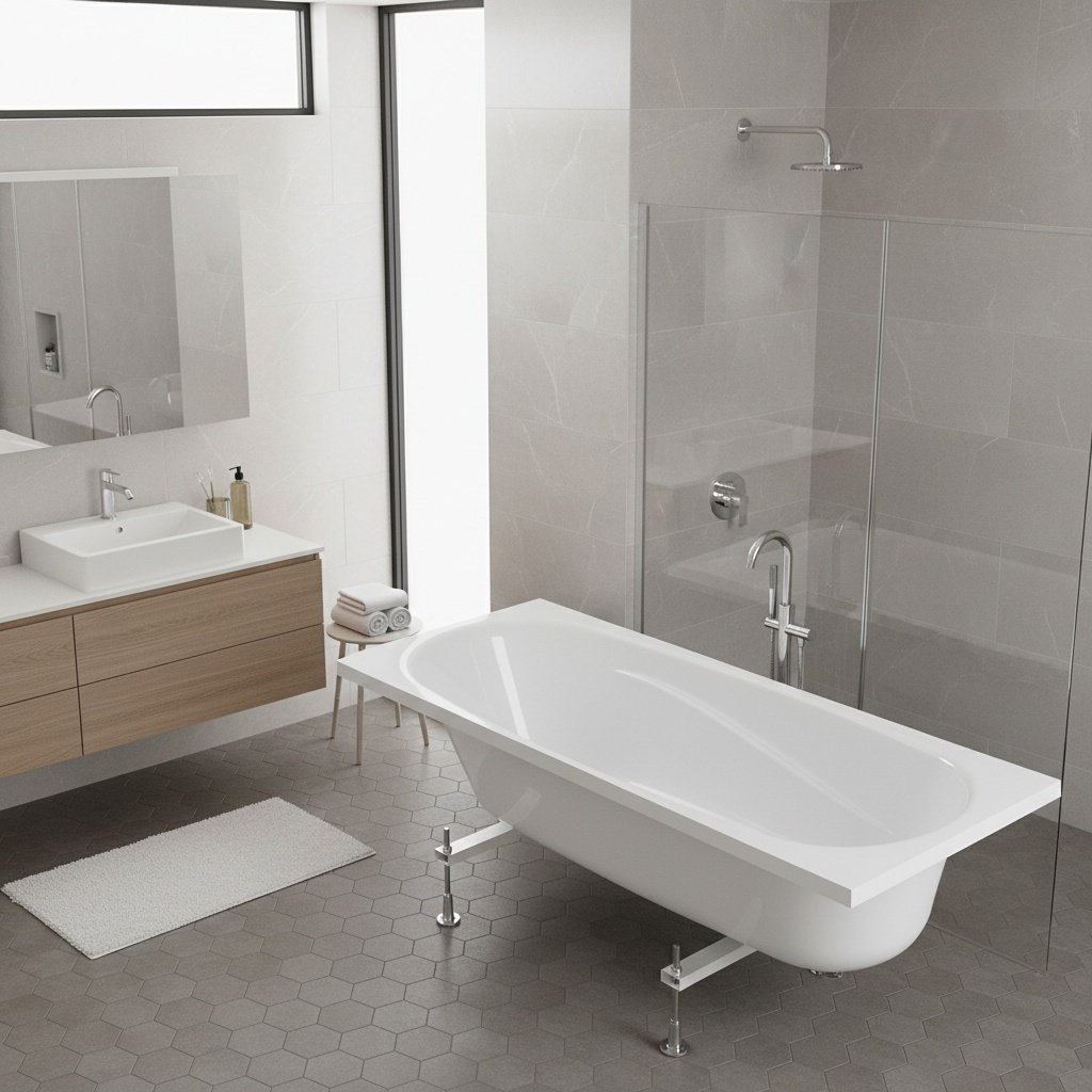 Ванна акриловая KABINKA.KZ ECO Standart (с ножками) 170x70 см
