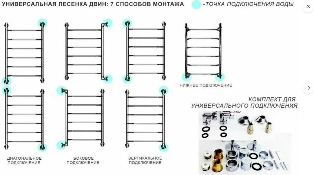 Полотенцесушитель электрический Двин F primo electro 60/40, лесенка 40x60 см