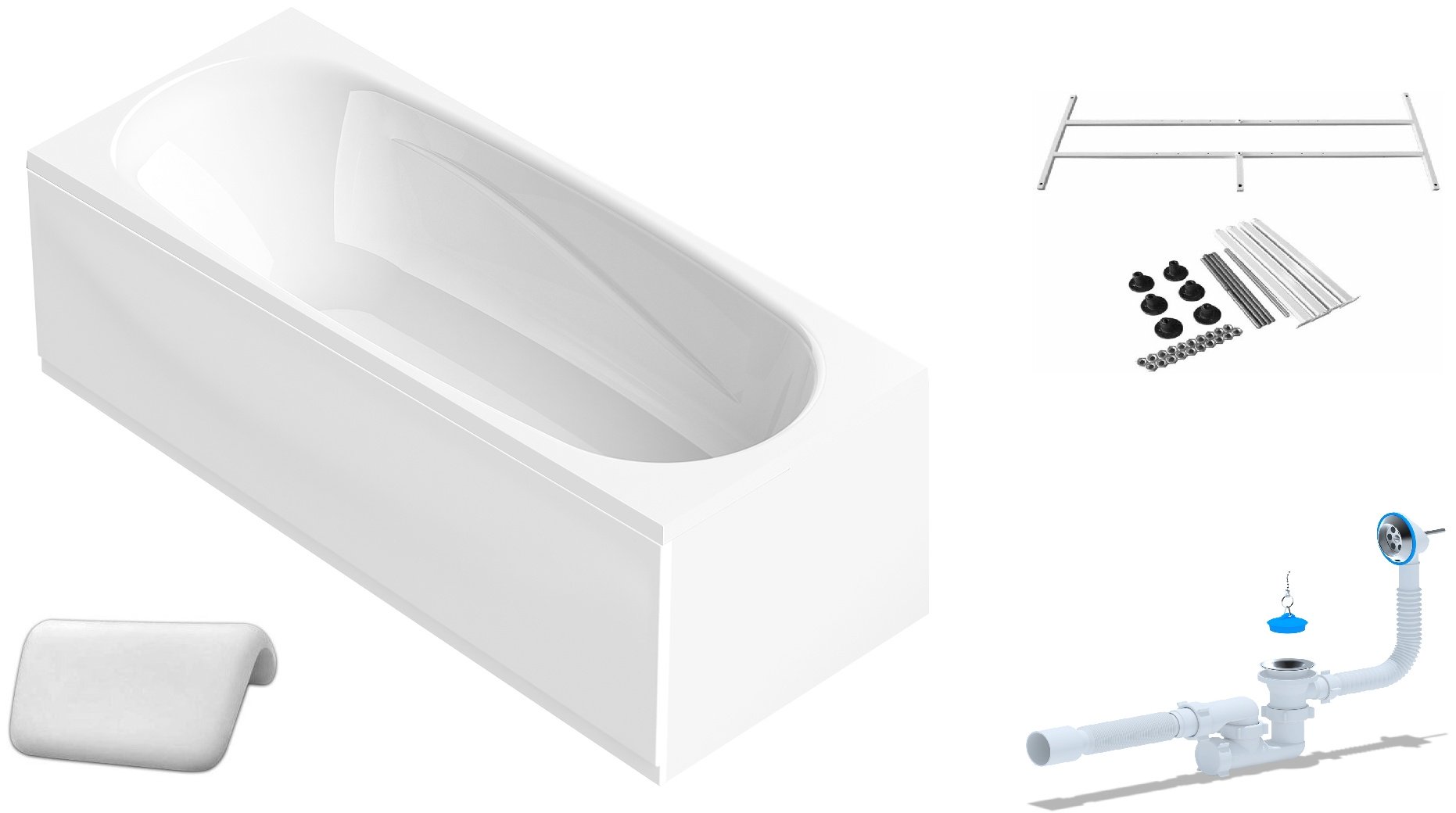 Ванна Domani-Spa Standard DS02Sd15070 150x70 см, акрил