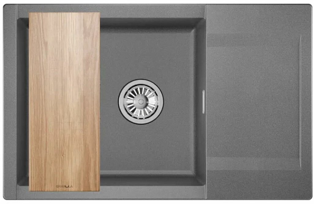 Кухонная мойка GRANULA ESTETICA ES-7807 78х50х22 см, кварцевый песок, тон графитовый