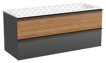 Тумба без раковины KABINKA.KZ DL120GR, 119.5x50x44.5 см, серый, коричневый купить,NaN