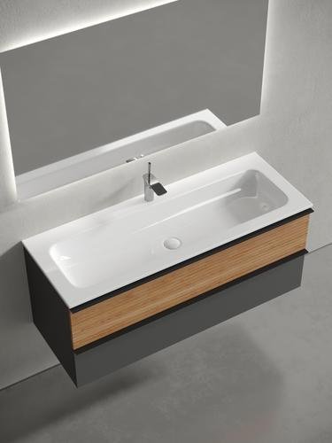 Тумба без раковины KABINKA.KZ DL120GR, 119.5x50x44.5 см, серый, коричневый купить,NaN