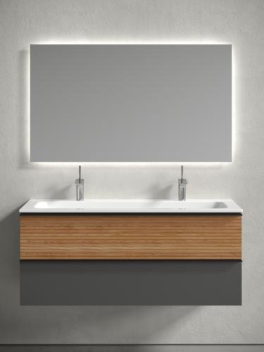 Тумба без раковины KABINKA.KZ DL120GR, 119.5x50x44.5 см, серый, коричневый купить,NaN