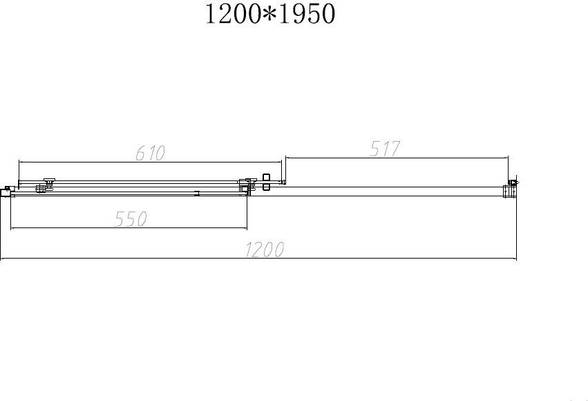 Душевое ограждение KABINKA.KZ одностенное VDS-4SN120CLGM, 1200х1950 мм