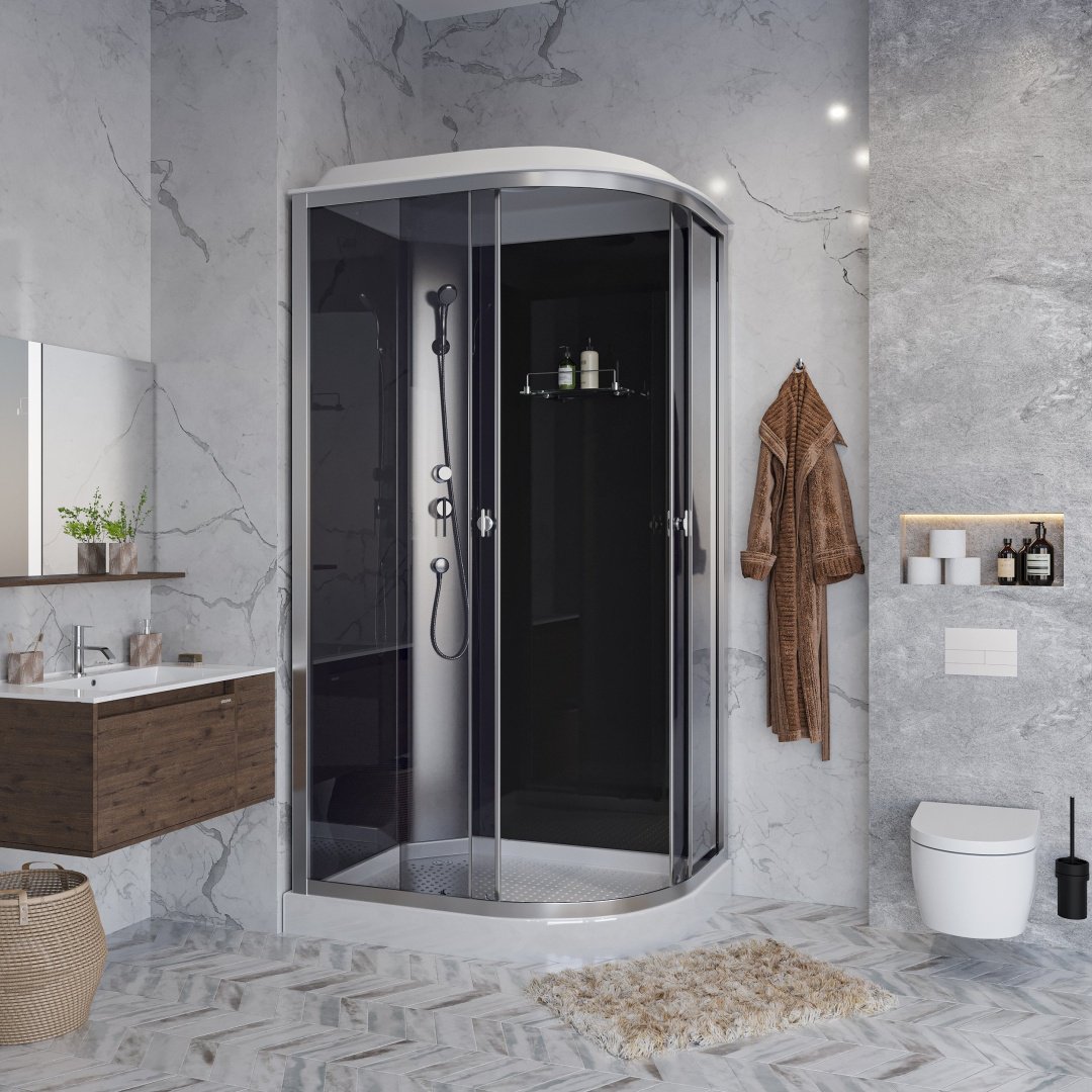 Душевая кабина Niagara Eco E120/80/13L/TN, 215х120 см, низкий поддон