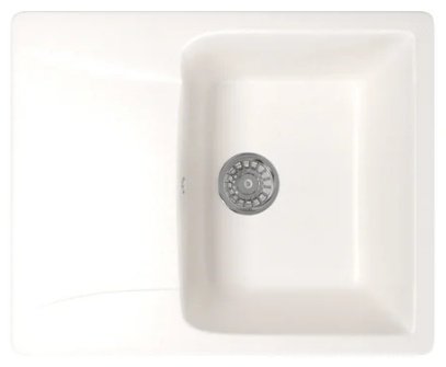 Кухонная мойка Mixline ML-GM-26 47х58х19 см, искусственный мрамор, тон белый купить,NaN