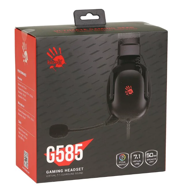 Наушники A4Tech Bloody G585 Black