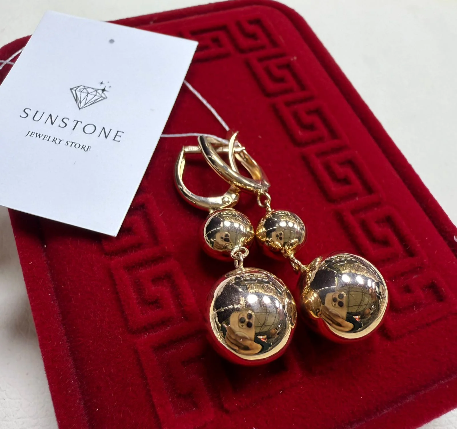 Серьги Sunstone S743 золото 3.5гр купить,290000