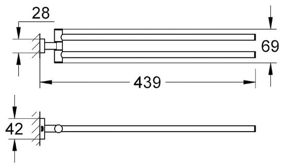Grohe держатель cube 40624001 1 шт, металл