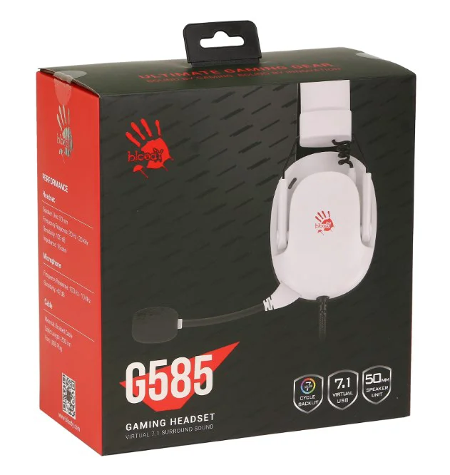 Гарнитура A4Tech Bloody G585 White купить,16480