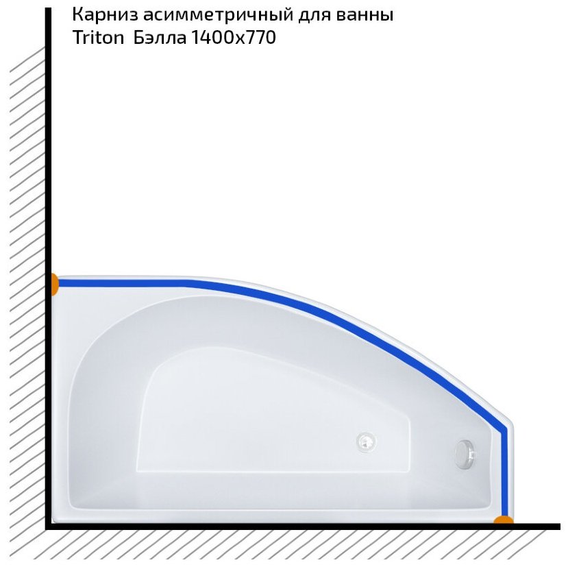 Карниз дугообразный Triton 140 см, Бэлла 2014