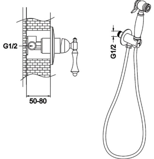 Rose гигиенический душ R0105 купить,NaN