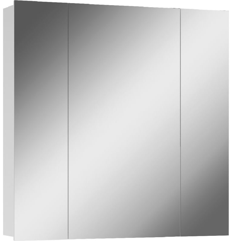 Шкаф зеркальный навесной KABINKA.KZ DI44179HZ, 71.5x14.4x72.1 см, белый