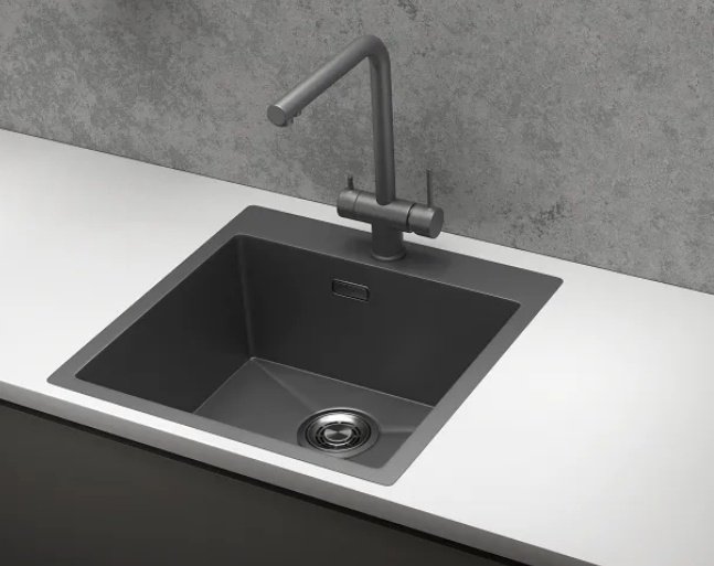 Кухонная мойка GRANULA 5151 51х51х20 см, нержавеющая сталь, тон графитовый
