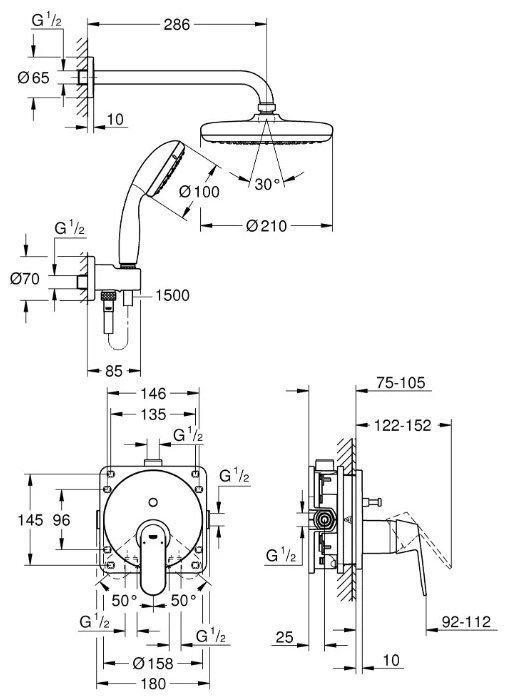 Grohe Eurosmart Cosmopolitan 25219001