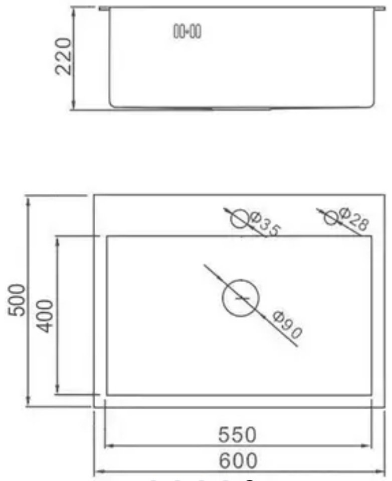 Кухонная мойка Diadonna DS6050 50х60х22 см, нержавеющая сталь, тон серебристый купить,61600