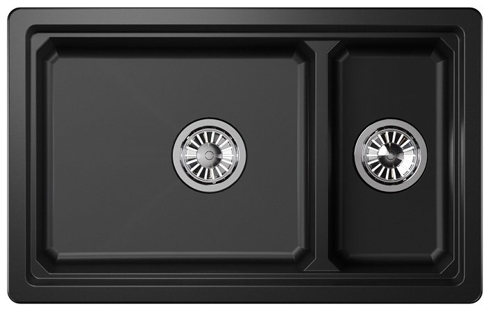 Кухонная мойка GRANULA KS-7304U 73х46х20 см, кварцевый песок, тон шварц купить,NaN