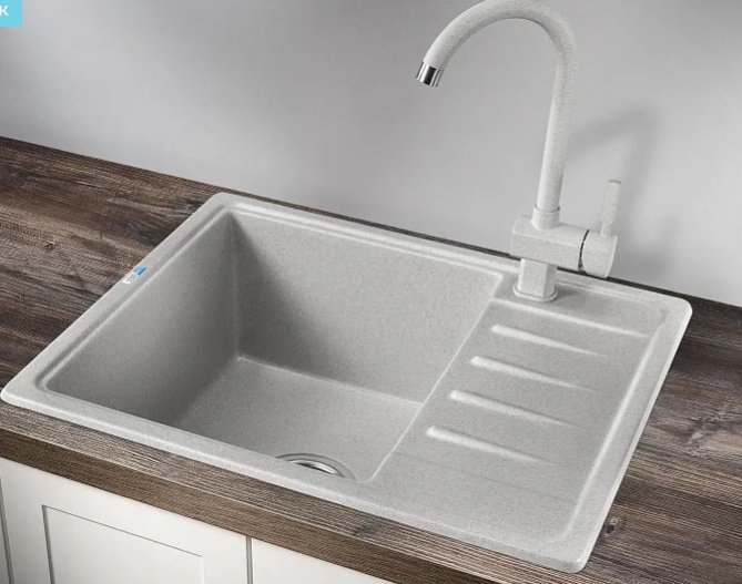 Кухонная мойка GRANULA 5803 58х50х20 см, кварцевый песок, тон базальт купить,150200