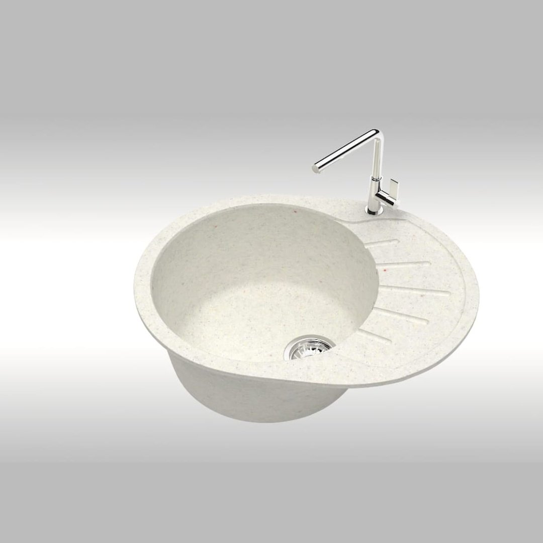 Кухонная мойка Marrbaxx T010Q007 57.5х44х21.5 см, искусственный камень, тон хлопок