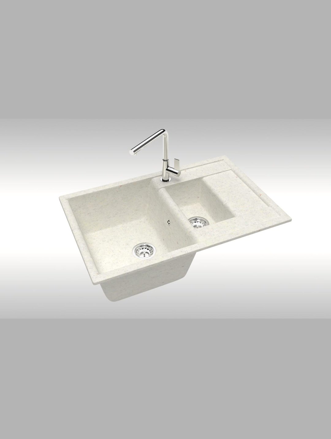 Кухонная мойка Marrbaxx 210/Q7 75.5х50х21.8 см, искусственный мрамор, тон хлопок купить,NaN