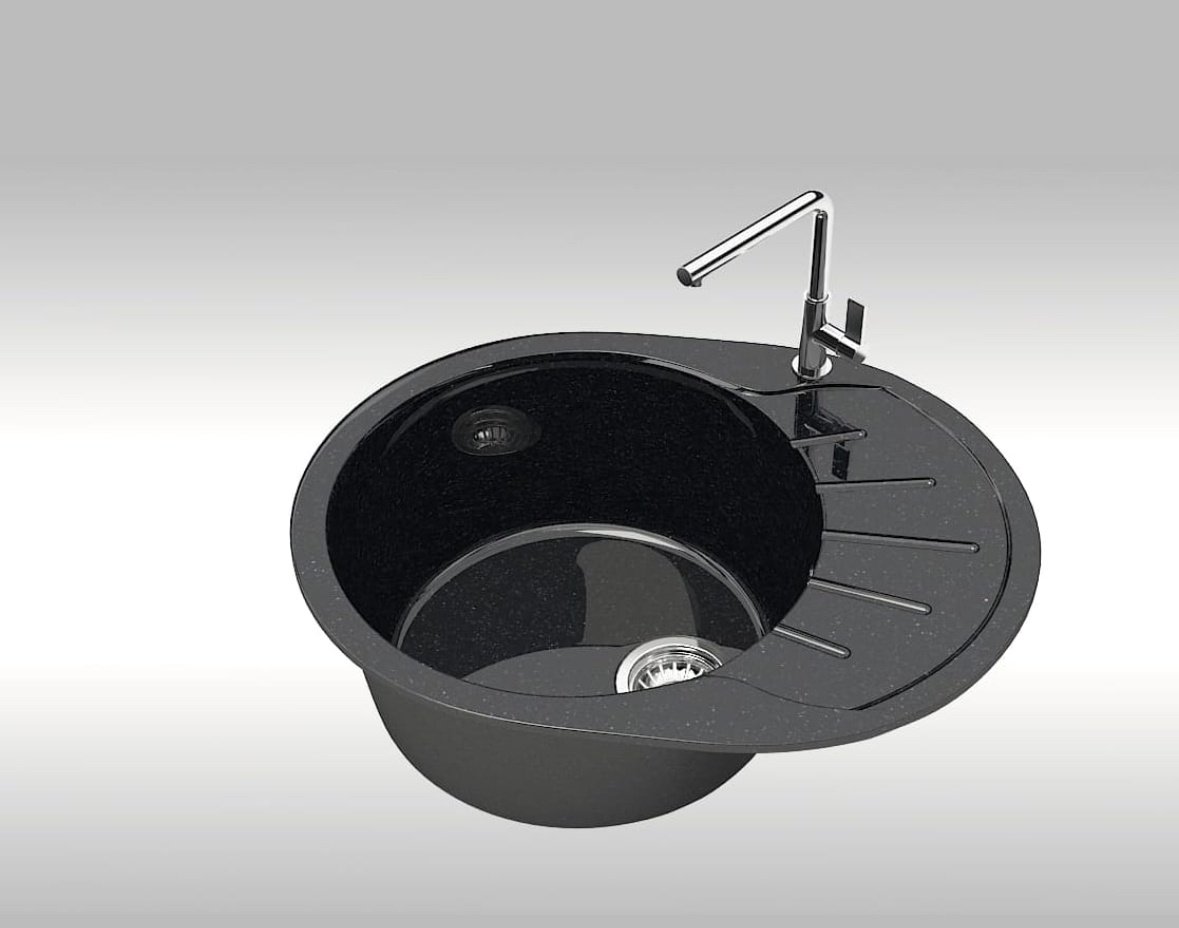 Кухонная мойка Marrbaxx L10/G32 44х57х21 см, искусственный камень, тон черный купить,43108
