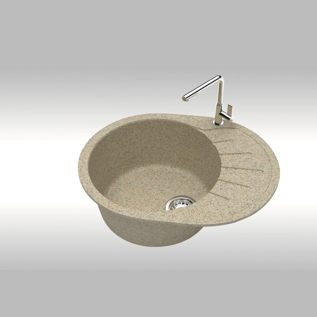 Кухонная мойка Marrbaxx T010Q005 57.5х44х21.5 см, искусственный камень, тон песочный купить,NaN