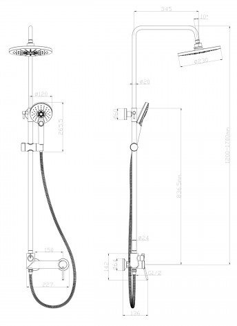 Lemark душевой набор гарнитур LM3860C купить,112700