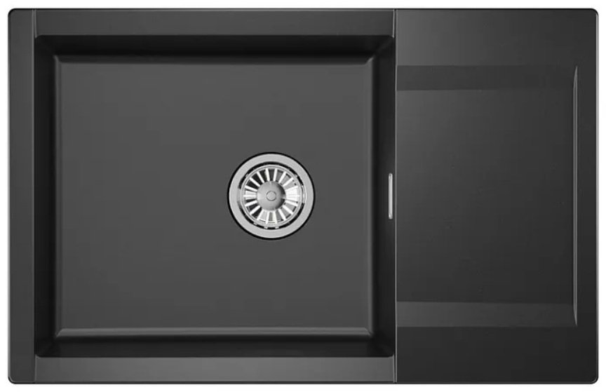 Кухонная мойка GRANULA ES-7807 78х50х20 см, кварцевый песок, тон шварц - ForteMarket Кухонная мойка GRANULA ES-7807 78х50х20 см, кварцевый песок, тон шварц купить,305100