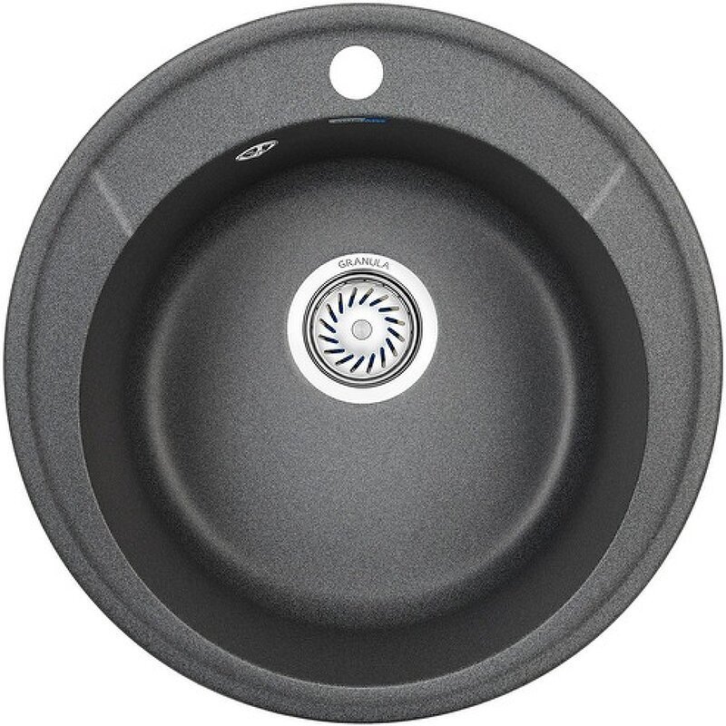 Кухонная мойка GRANULA 4802 48х48х18 см, кварцевый песок, тон графитовый купить,116400