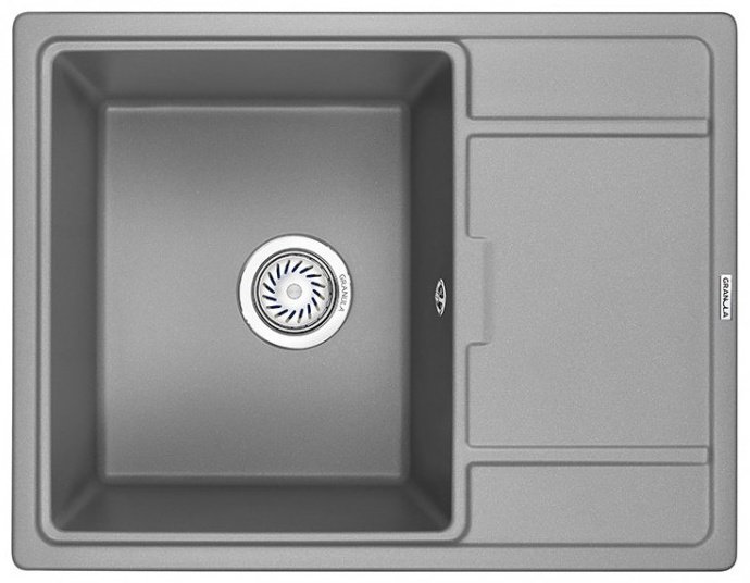 Кухонная мойка GRANULA 6503 65х50х22 см, кварцевый песок, тон алюминиум - ForteMarket Кухонная мойка GRANULA 6503 65х50х22 см, кварцевый песок, тон алюминиум купить,263400