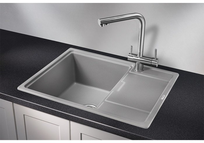 Кухонная мойка GRANULA 6503 65х50х22 см, кварцевый песок, тон алюминиум - ForteMarket Кухонная мойка GRANULA 6503 65х50х22 см, кварцевый песок, тон алюминиум купить,263400
