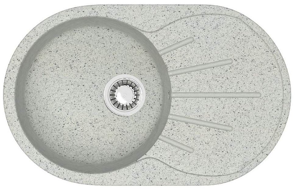Кухонная мойка Marrbaxx T110Q010 73х45х21 см, искусственный камень, тон светло-серый купить,50200