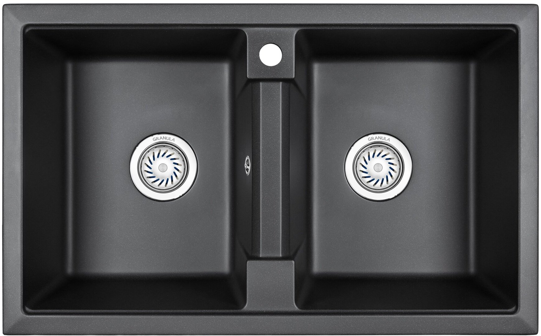 Кухонная мойка GRANULA 8101 81х50х21 см, кварцевый песок, тон черный купить,348200
