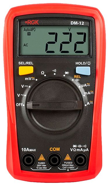 RGK мультиметр DM-12, цифровой