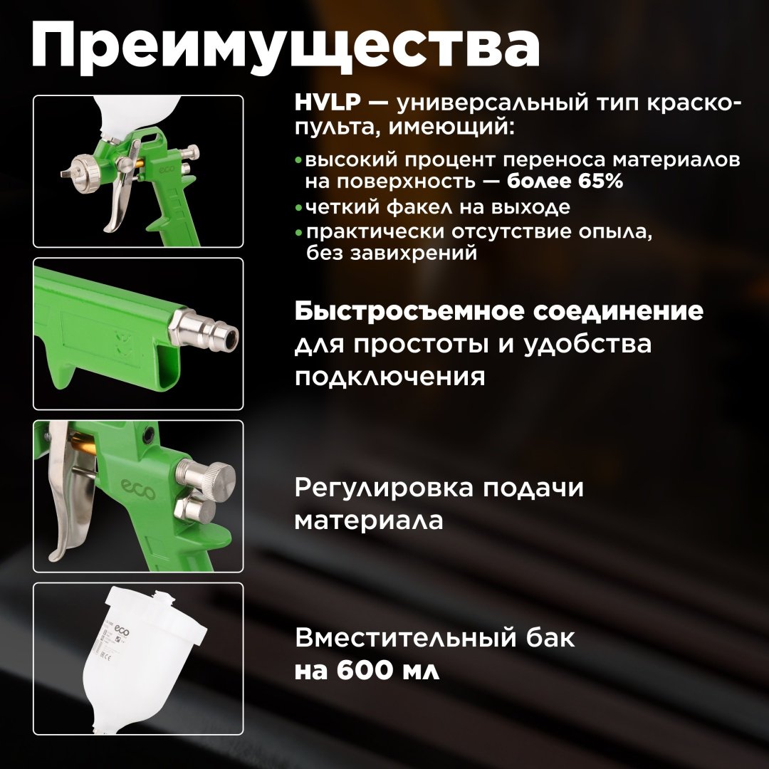 Краскопульт ECO SG-1000H25U-1.5 купить,5700