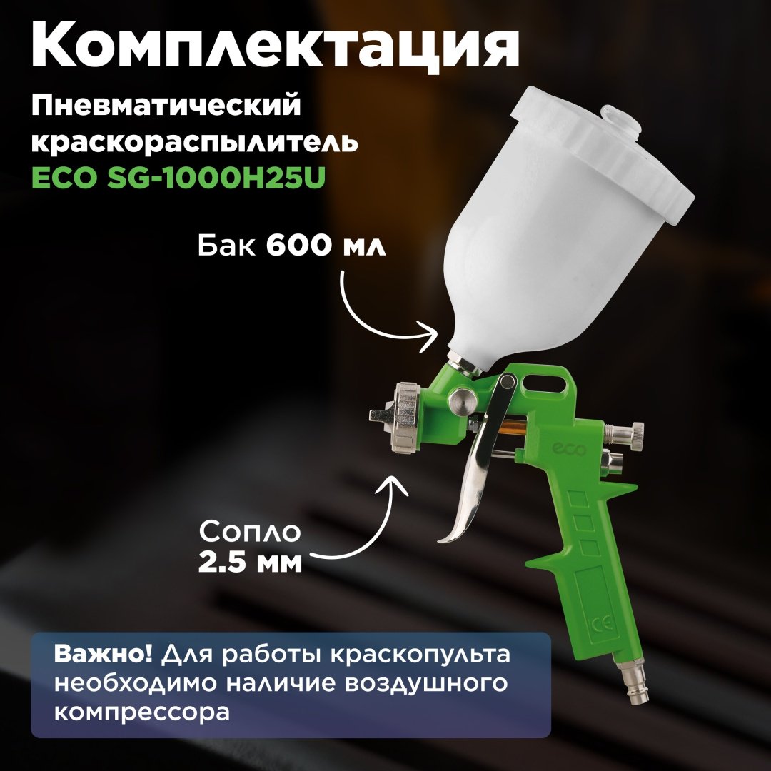 Краскопульт ECO SG-1000H25U-1.5 купить,5700