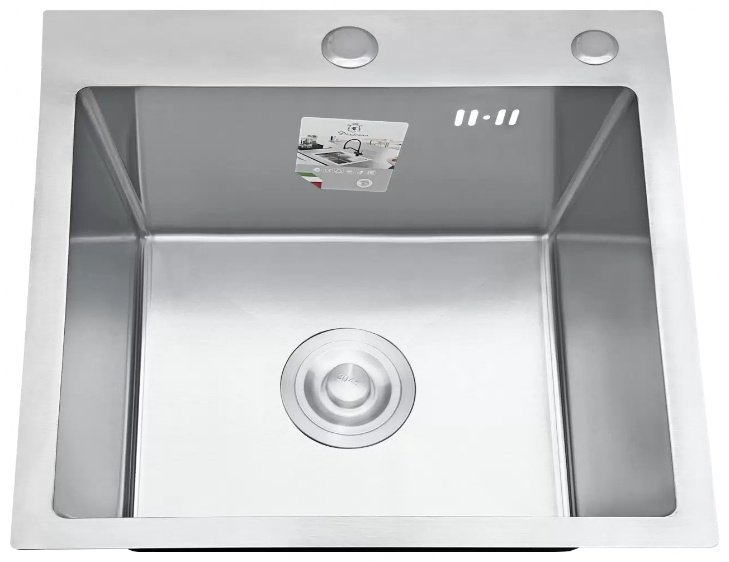 Кухонная мойка Diadonna DS5050 50х50х20 см, нержавеющая сталь, тон серебристый