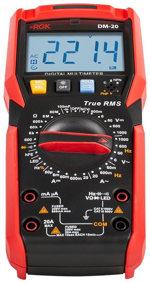 RGK мультиметр DM-20 776455, цифровой