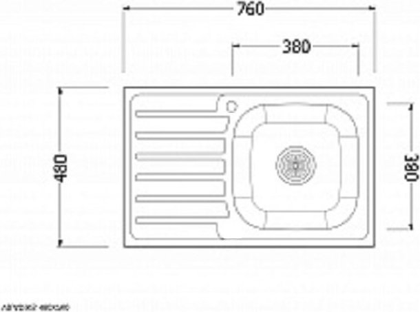 Кухонная мойка Владикс L-276 76х48х15 см, нержавеющая сталь, тон серебристый купить,20800