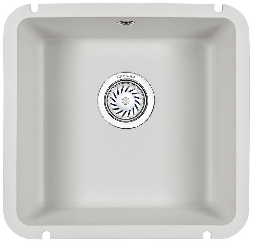 Кухонная мойка GRANULA 3801 46х44х17 см, кварцевый песок, тон арктик