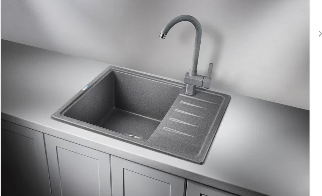 Кухонная мойка GRANULA 5803 58х50х20 см, кварцевый песок, тон графитовый купить,150200