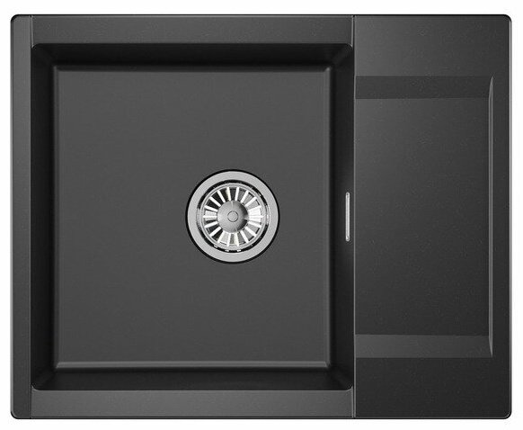 Кухонная мойка GRANULA ES-6202 62х50х20 см, кварцевый песок, тон шварц