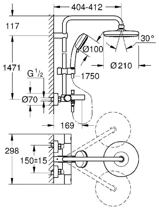 Grohe Tempesta Cosmopolitan 210 26223001