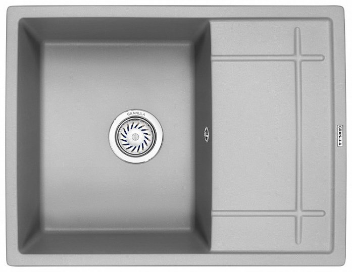 Кухонная мойка GRANULA 6501 65х50х21 см, кварцевый песок, тон алюминиум купить,259700