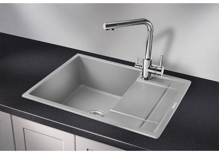 Кухонная мойка GRANULA 6501 65х50х21 см, кварцевый песок, тон алюминиум купить,259700